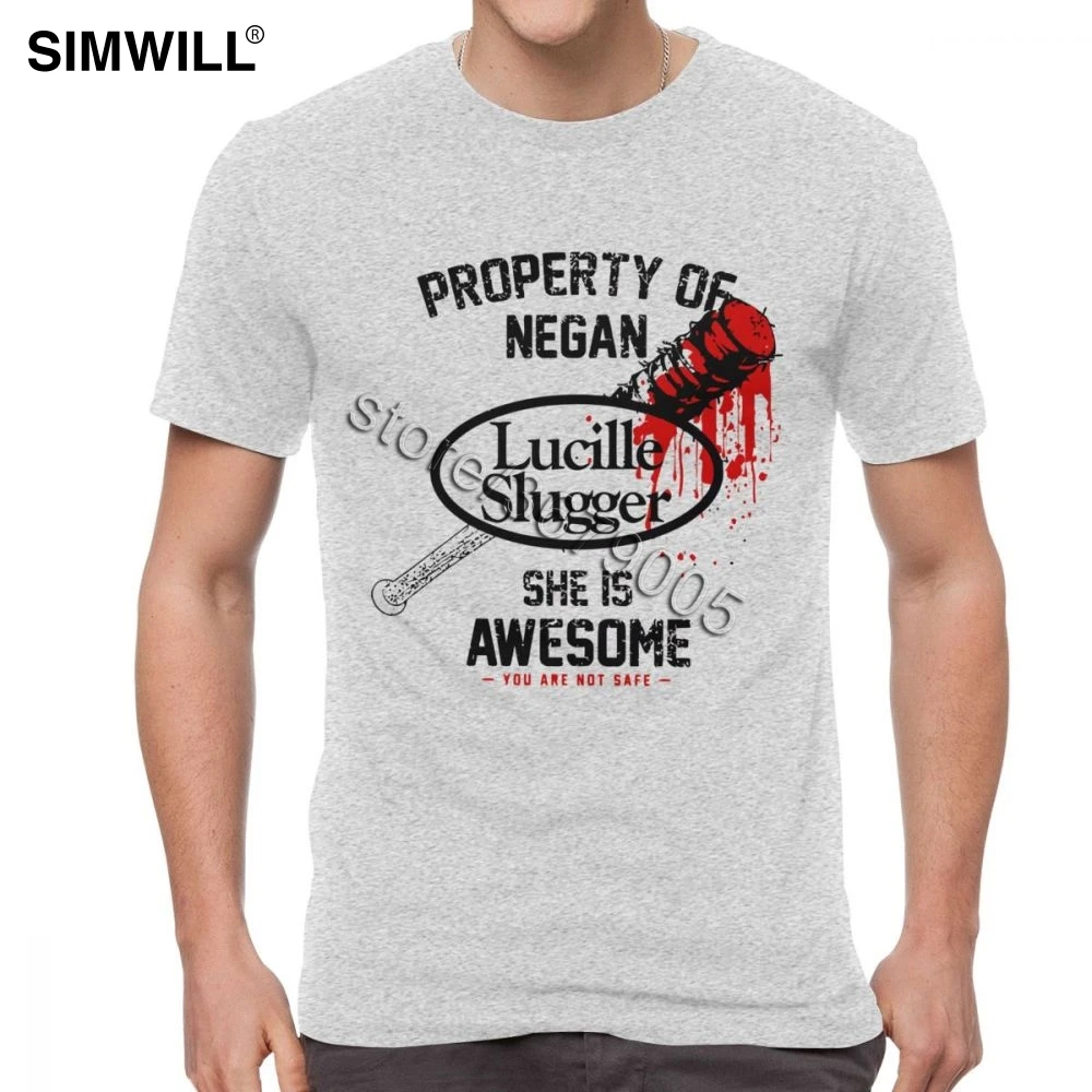 Люсиль Slugger футболка Для мужчин милый короткий рукав 100% хлопковые футболки с