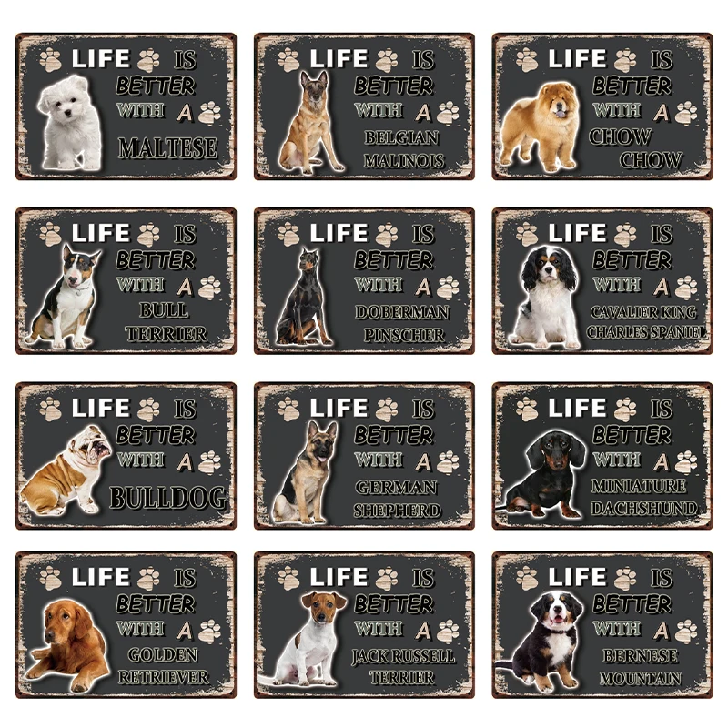 [Kelly66] собака Бигль бульдог боксерская граница колли металлический знак