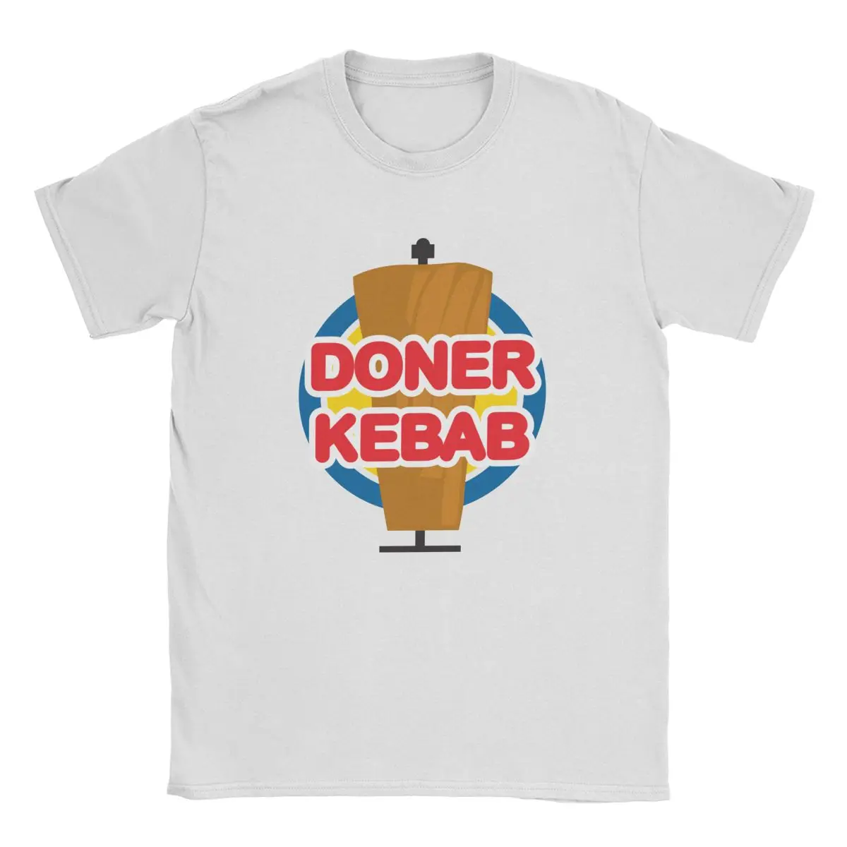Забавные мужские футболки Doner Kebab King с графическим принтом 100% хлопок Винтажные