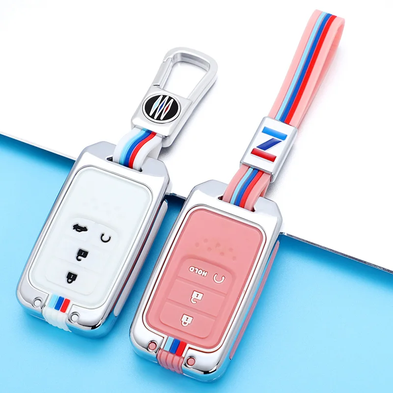 

Fashion Alloy Car Remote Key Case Cover For Honda Civic 2017 2018 Accord Pilot City C-RV Odyssey XRV Vezel CRIDER Spirior