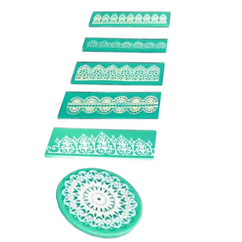 

Hot Lace Silicone Mold Mould Sugar Fondant Mat Cake Decorating Print Baking Tool