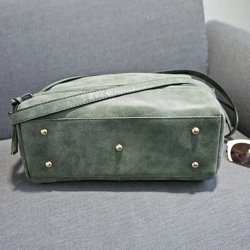 2021 женская сумка модная винтажная мотоциклетная из нубука большая через плечо на