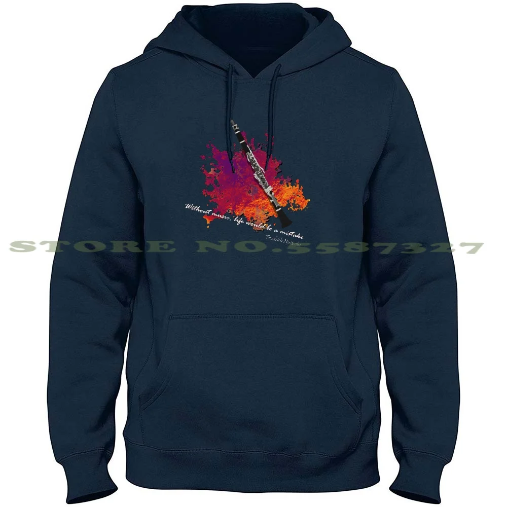 

Музыкальный кларнет, Мужская Уличная одежда, спортивная толстовка с капюшоном, свитшот для женщин и мужчин, идея для подарка, кларнет для му...