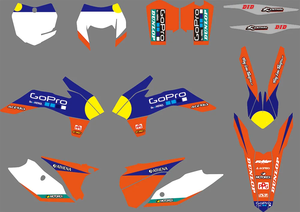 

EXC XCW XCFW Decal Motocross Team Graphics Stickers Kit For KTM EXC XC-W XCF-W 2014 2015 2016