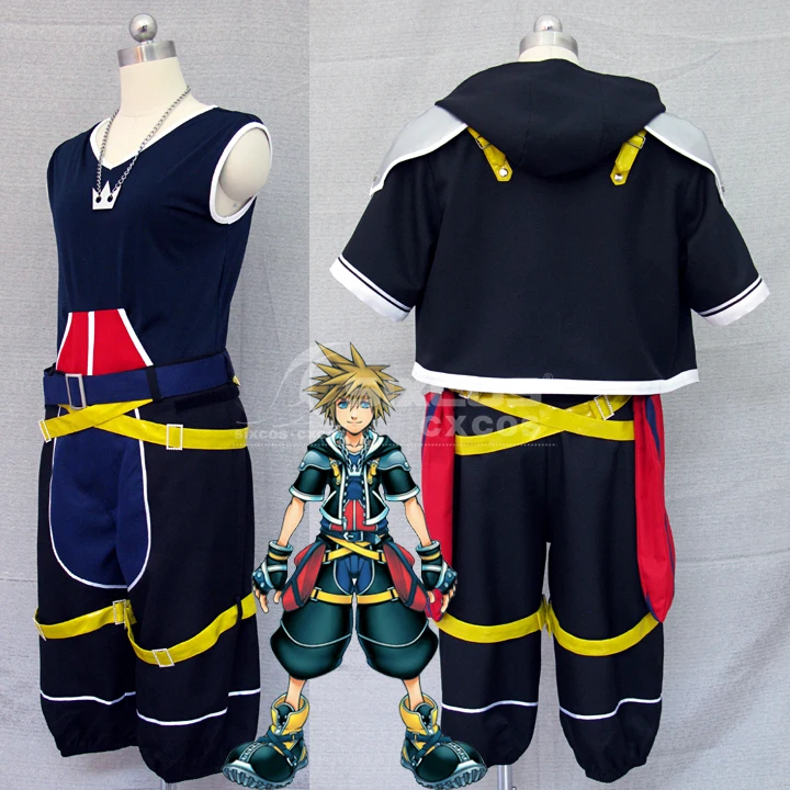 

Hot Game Kingdom Hearts 2 Sora Cosplay Costumes Fashion Combat Uniform Suit Unisex Role Play Prop Clothing Custom-Make Any Size