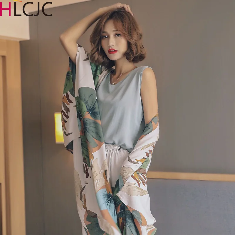 Новые пижамные комплекты из 4 предметов женская одежда для сна пижама 2021 милая