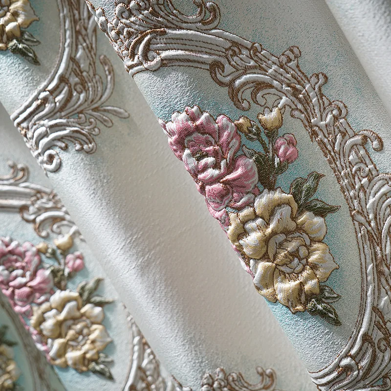 Европейские Романтические Роскошные рельефные занавески для виллы