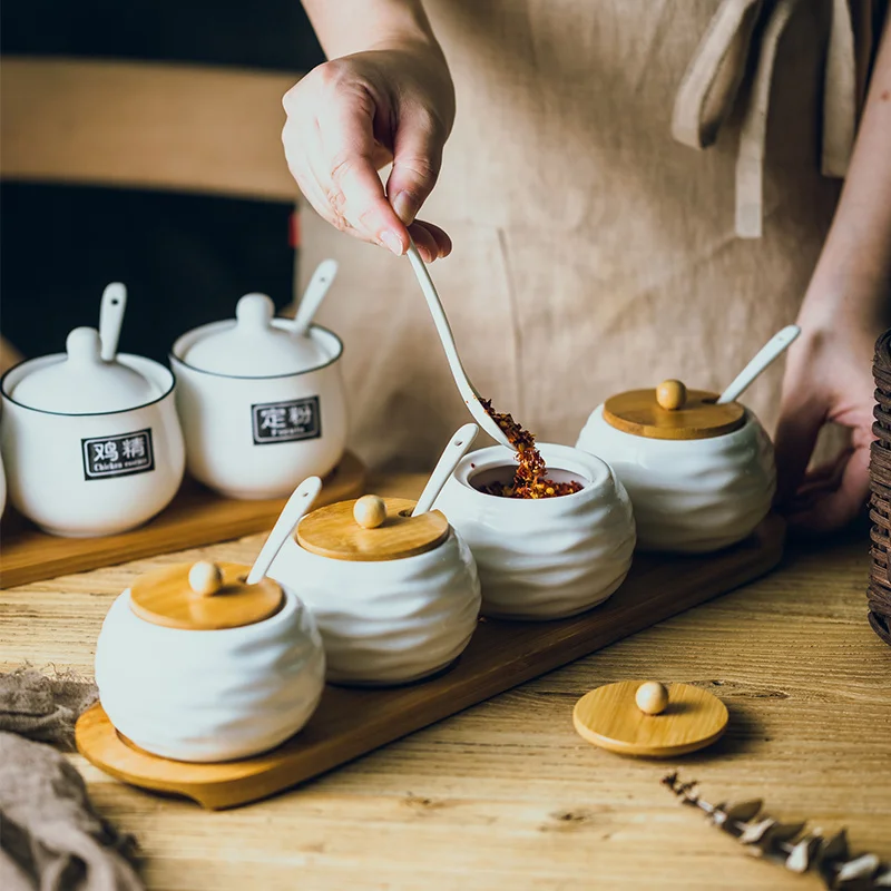 Стекло Rock дизайн сахарница Кухня набор с керамическим покрытием для соли и