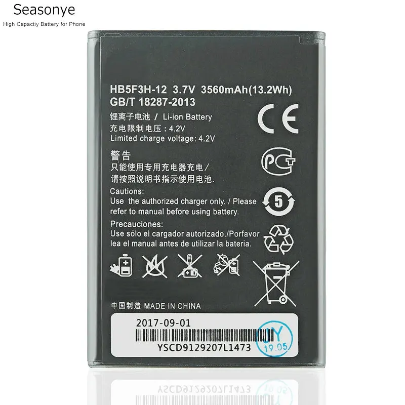 Seasonye HB5F3H 12 3560mAh телефонный Сменный аккумулятор для Huawei E5372T E5775 4G LTE FDD Cat 4 WIFI