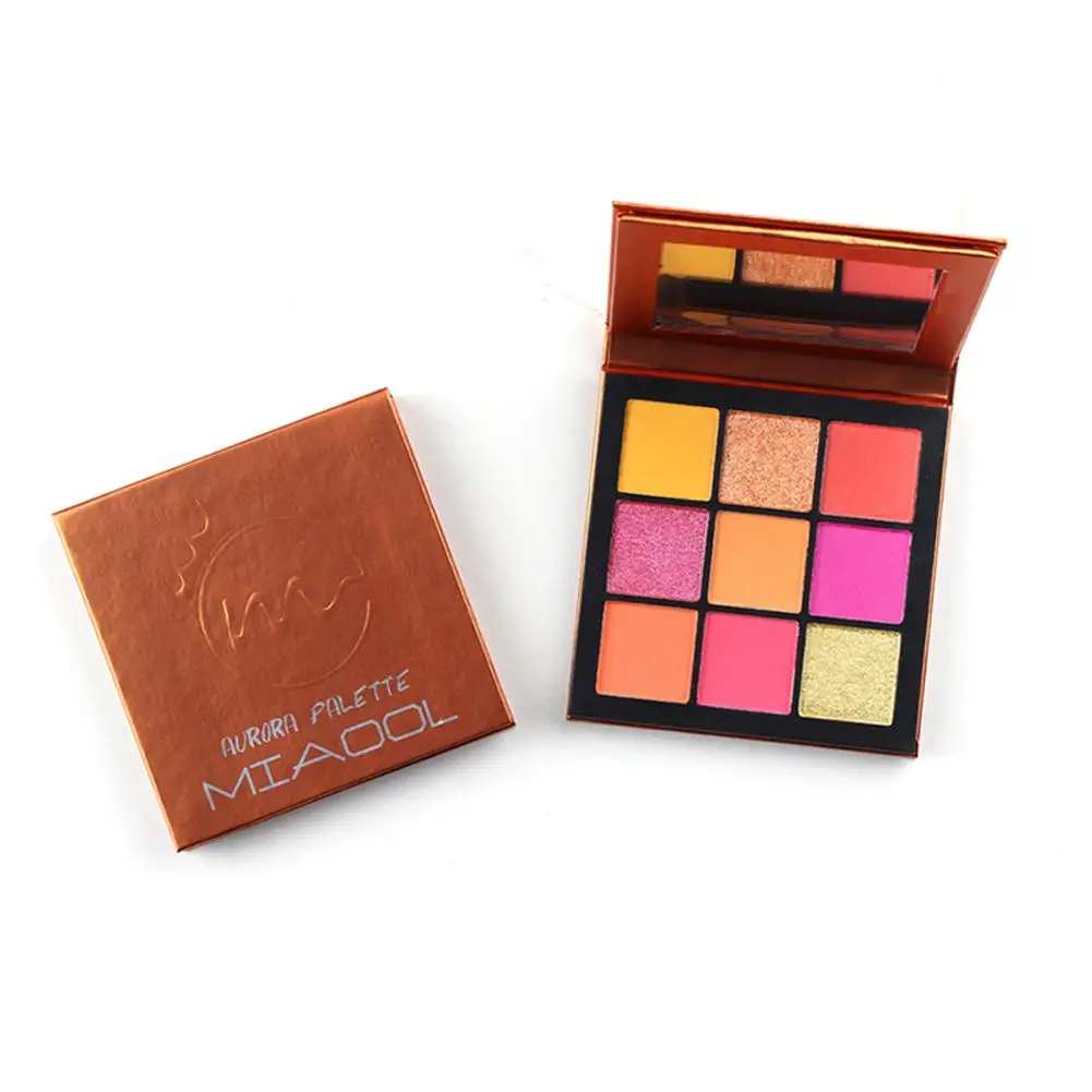 Девять цветов флуоресцентные оранжевые тени для глаз Палитра симфония звезда