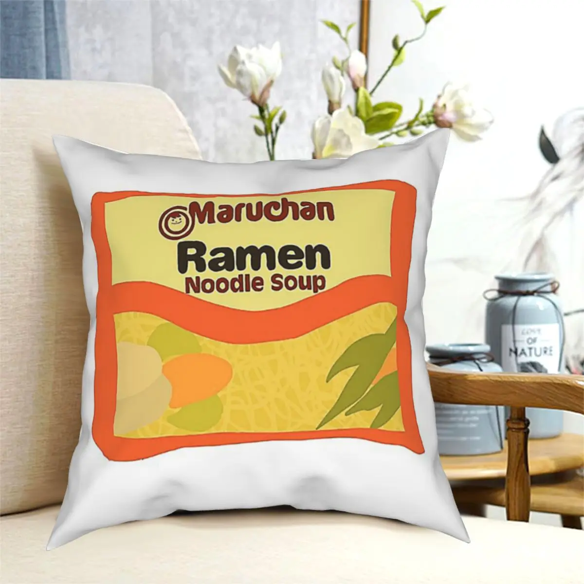 

instant noodle Throw Pillow Cushion Cover Decorative Pillowcases Case Home Sofa Cushions 40x40,45x45cm(Double Sides)