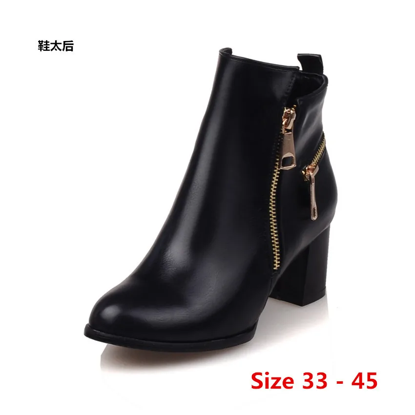 

Женские ботильоны на высоком каблуке, демисезонные ботинки-мартинсы, небольшие размеры 33 - 45