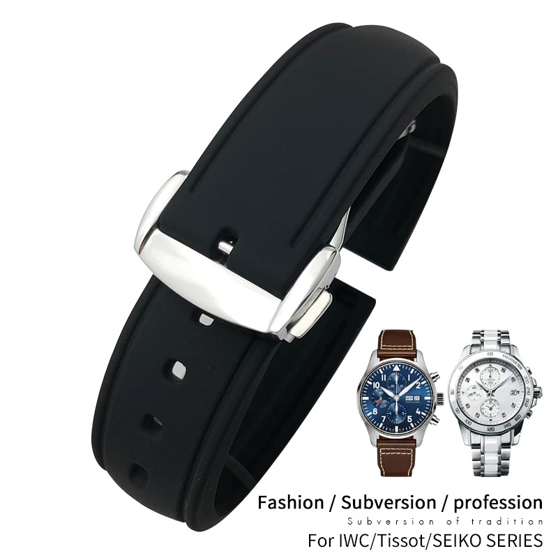 Ремешок для часов резиновый водонепроницаемый Omega Seamaster IWC Pilot Seiko SKX 007 20 мм 18/19 21/22