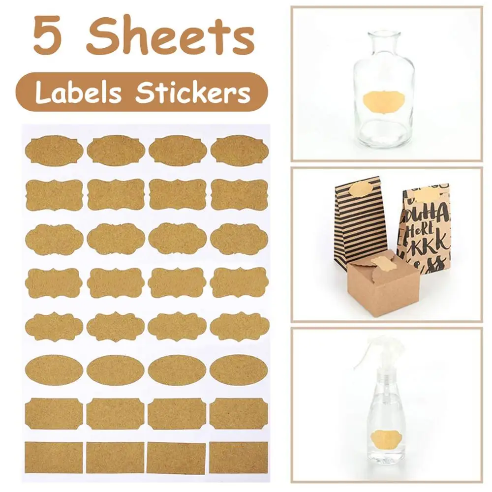 96/160/256 шт. модные этикетки из крафт-бумаги наклейки эфирное масло парфюмерная