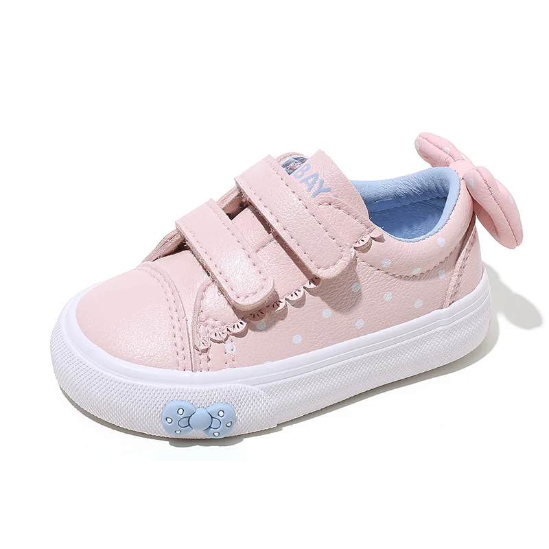 Кроссовки Детские Babaya с мягкой подошвой белые для девочек Girls1-3 лет на осень 2020 |