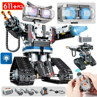 611pcs new city rc robot electric building blocks remote control intelligent robot car brick toys for children