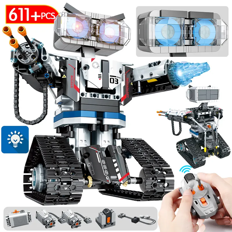 611 шт. новый город RC Робот строительные блоки создатель дистанционного