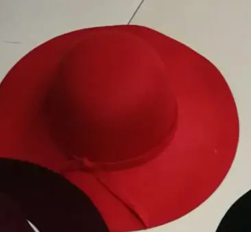 Red Шерстяная фетровая Складная широкополая шляпа с лентой, модные шляпы Трилби с широкими большими полями, стильная одноцветная фетровая шляпа Mluti для мужчин и женщин - Цвет: Red