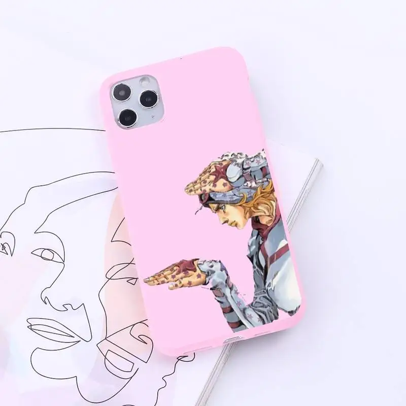 

Manga JoJo's Bizarre Adventure anime Phone Case Candy Color for iPhone 6 7 8 11 12 s mini pro X XS XR MAX Plus