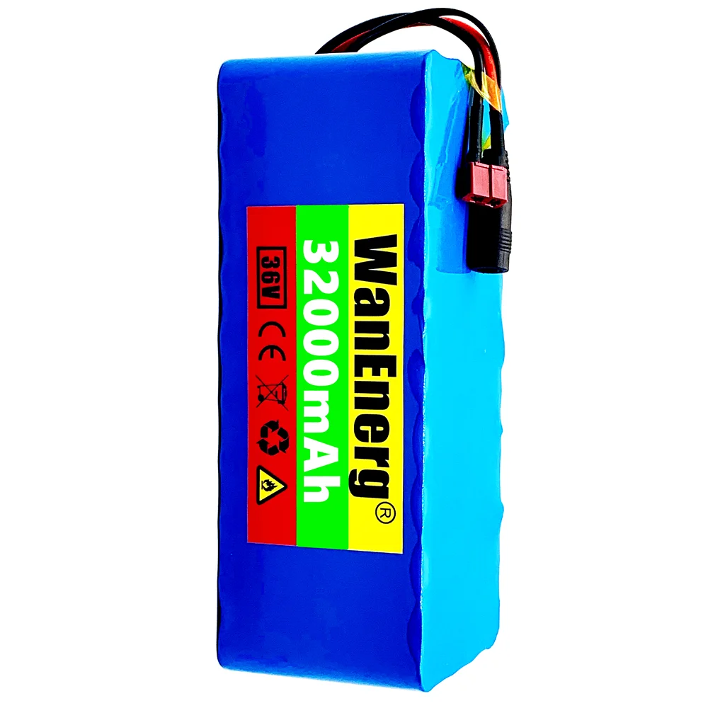

Battery pack 10s4p 36V 32000mah battery pack 42V 32000mah for electric bicycle BMS + 42v2a charger