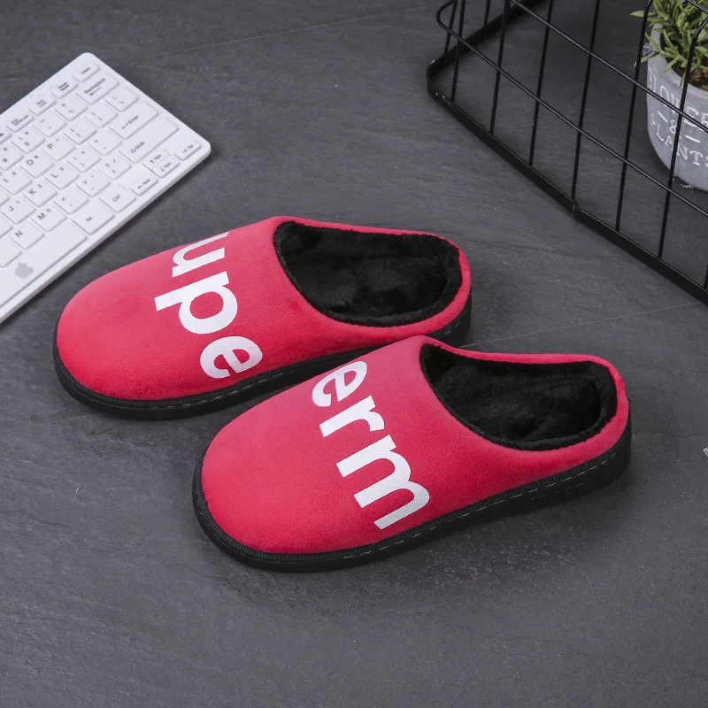 Winter Indoor Slippers Women Fur Slides Floor Shoes Woman Flip Flops Home Couple Mules Warm Furry Slider Flat Pantoufle | Обувь