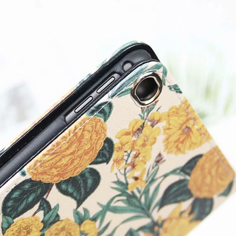 Мультяшный желтый цветок из искусственной кожи чехол для iPad Air 1/2 новый 9 7 2018 234 mini