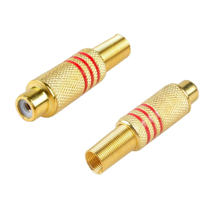 

5Pcs Speaker Miniphone RCA Male Plug Audio Adapter with 6Pcs RCA Connector Plug,Screws Audio Video In-Line
