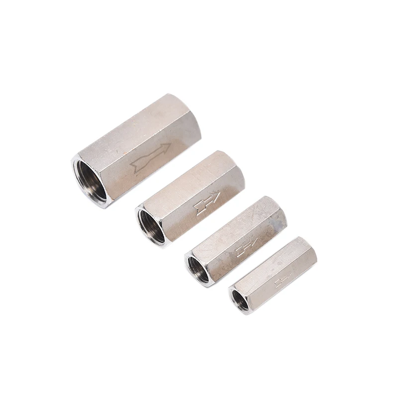 1 шт. 1/8 &quot1/4" 3/8 &quot1/2" BSP латунный пневматический с резьбой обратный клапан