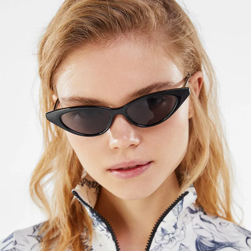 

Vintage Women Sunglasses Cateye Sexy Lady Retro Cat Eye Sun Glasses Brand Designer Transparent Ocean Eyewear For Female Oculos
