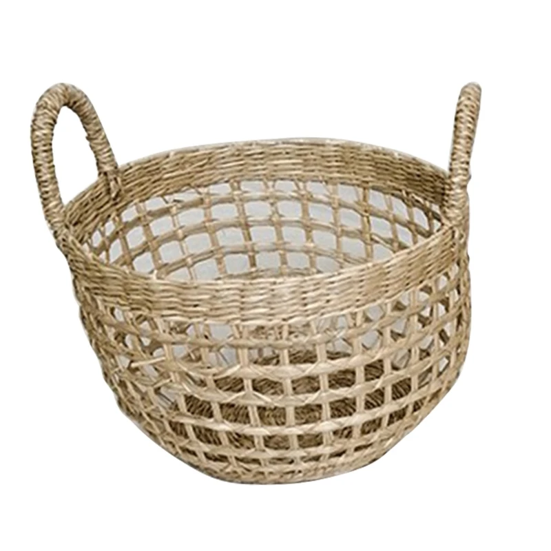 

Handmade Storage Basket Natural Seaweed Woven Flower Pot Planter Vase Storage Garden Home Decor