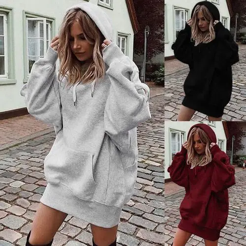 Solid Big style 2020 New Design Hot Sale Hoodies Sweatshirts Women Casual Kawaii Harajuku Sweat Girls European Tops Korean | Женская