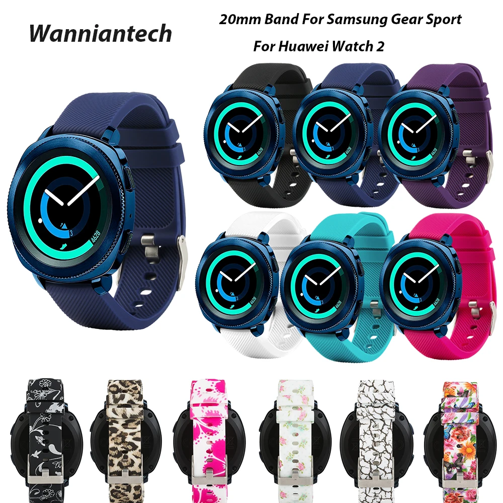 

Ремешок 20 мм для смарт-часов Samsung Galaxy Watch Active/Samsung Gear Sport, аксессуары для смарт-часов Garmi Vivoactive 3/Huawei Watch 2