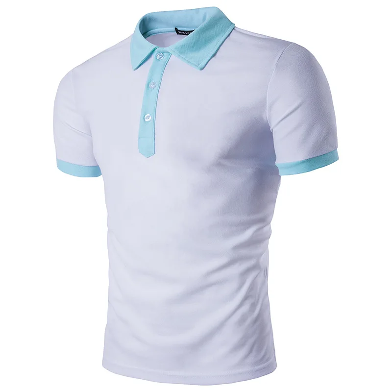 Рубашка-поло SWAGWHAT мужская с коротким рукавом модная облегающая Повседневная