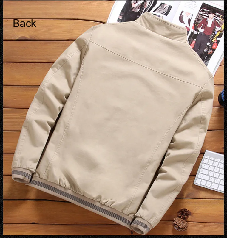 

Spring And Autumn Men's Bomber Jacket Casual Men's Coat Trench Coat Stand Collar Jacket Men's Baseball Slim Jacket 5XL, YA810