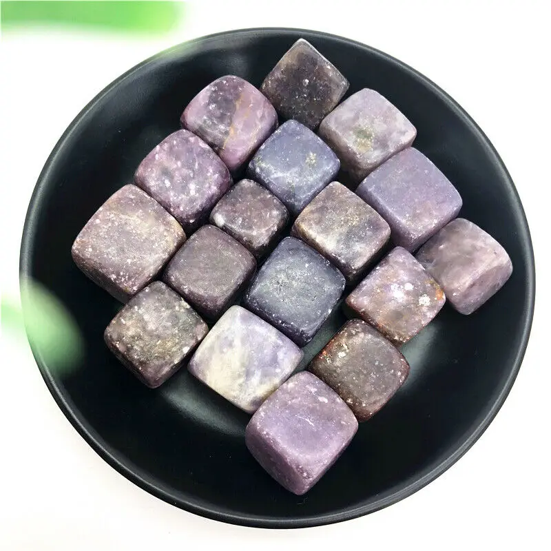 

100g Natural Purple Mica Quartz Crystal Cube Polished Stones Healing Decor Natural Stones and Minerals