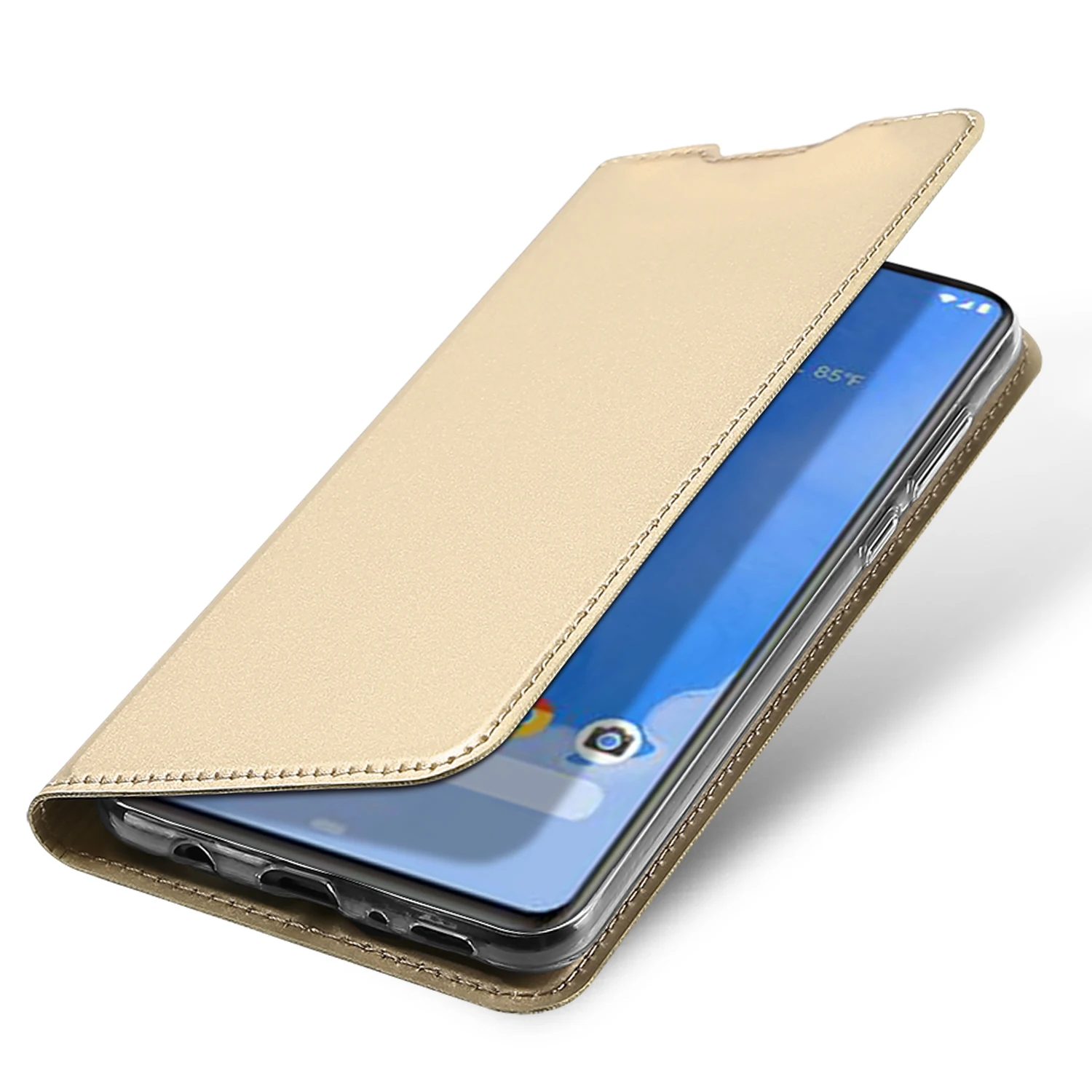 DUX DUCIS Флип кожаный чехол для samsung Galaxy Note10 A30 A50 A40 A70 ультратонкий кошелек, Обложка для samsung S10 E Plus 5G M20 - Цвет: Золотой