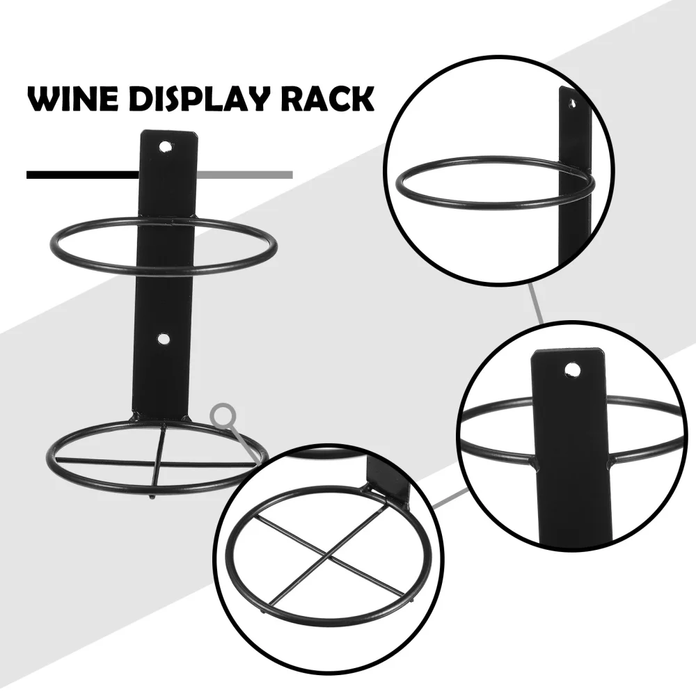 

6pcs Iron Wine Racks Wall-mounted Display Racks Red Wine Storage Holders