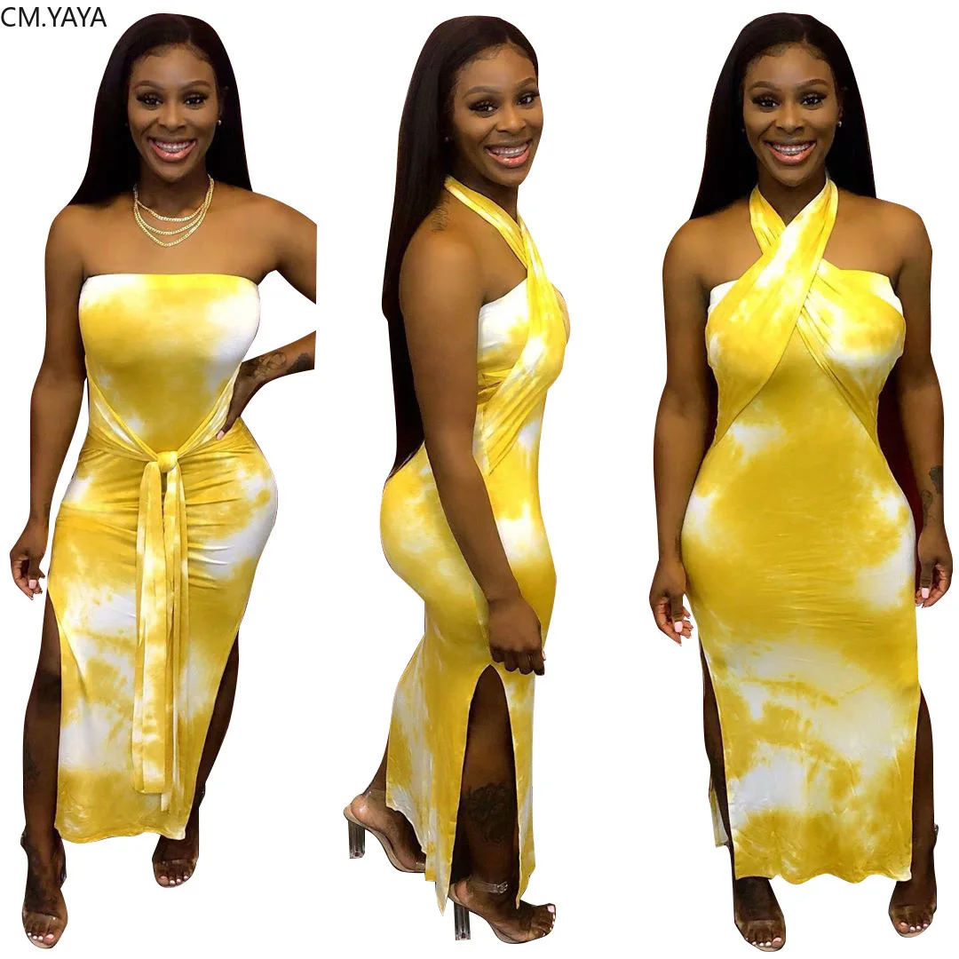 Женское платье без рукавов вареный бретелек с боковыми облегающее миди длинное