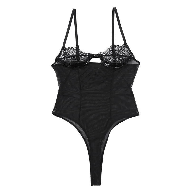 Женское Сетчатое Прозрачное нижнее белье кружевные чашки на бретельках с