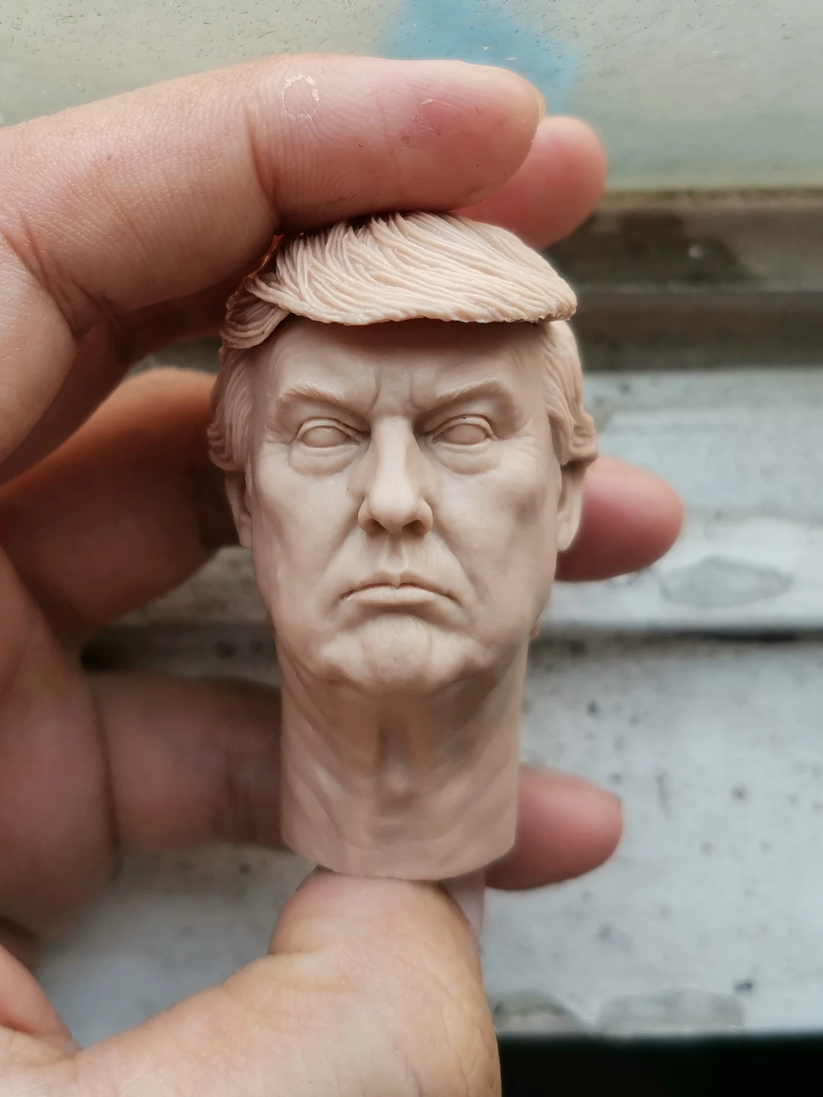Пустой 1/6 американский президент Дональд Трамп голова лепить Неокрашенный fit 12