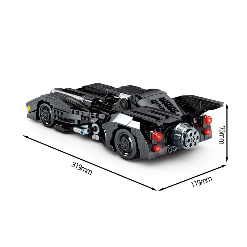 

New Classic Movie Superhero Series Black Chariot Model Set Building Blocks Assembled Toys Children's Birthday Gifts Boy and Girl