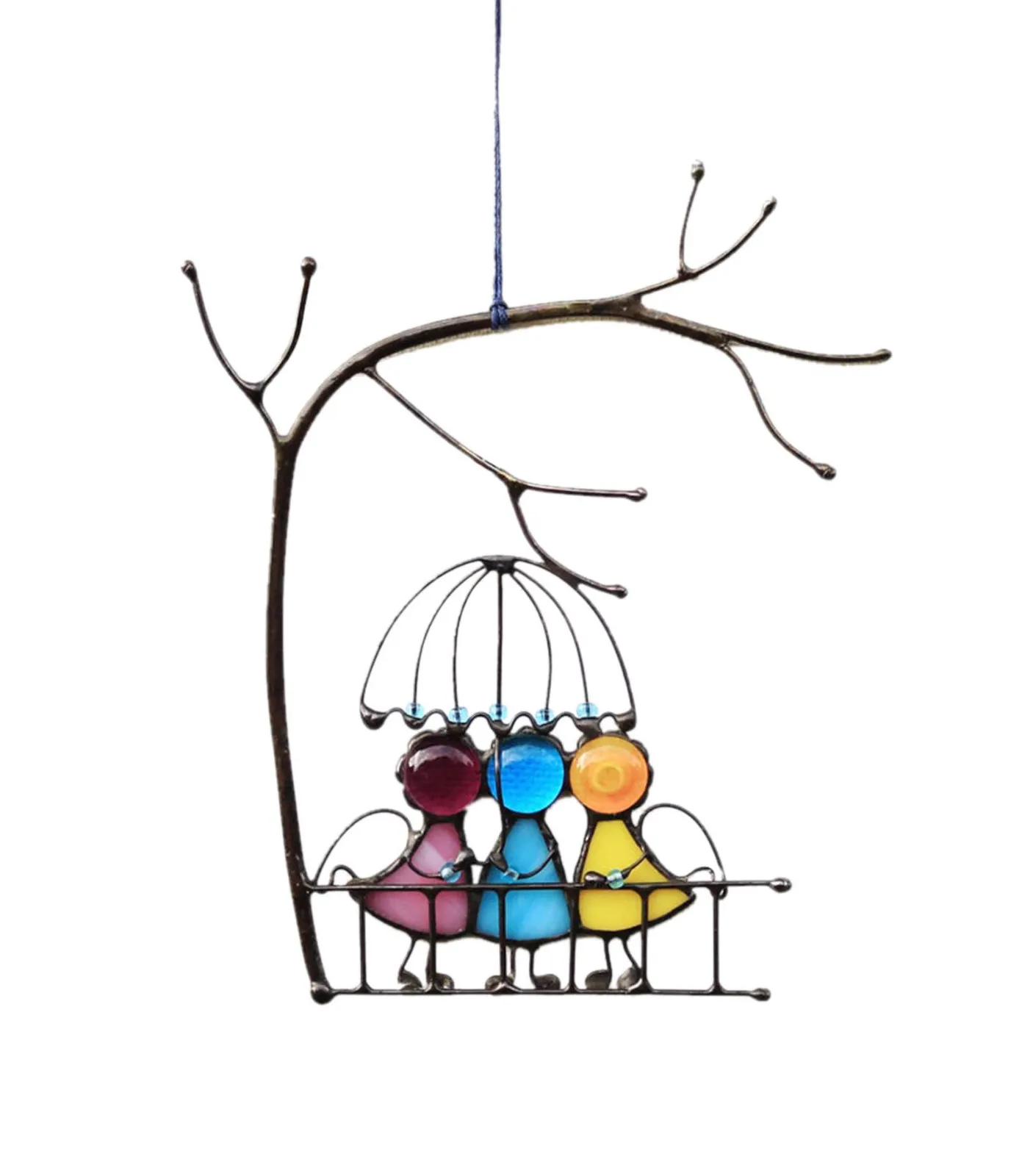 Витражные художественные Подвески на окна ангелы любовь для пары домашний декор