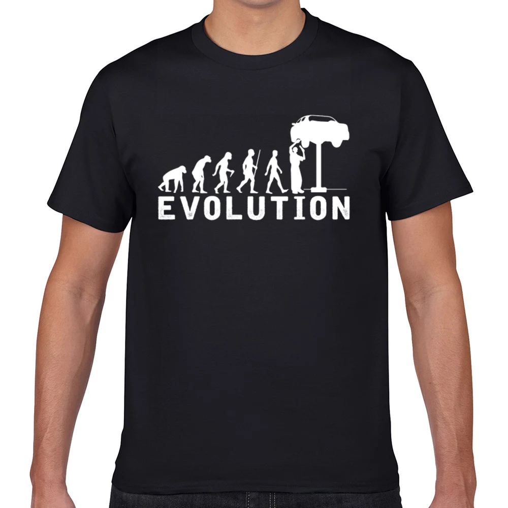 

Футболка мужская с изображением механика эволюции, пикантный Топ в стиле Харадзюку, Geek, под заказ