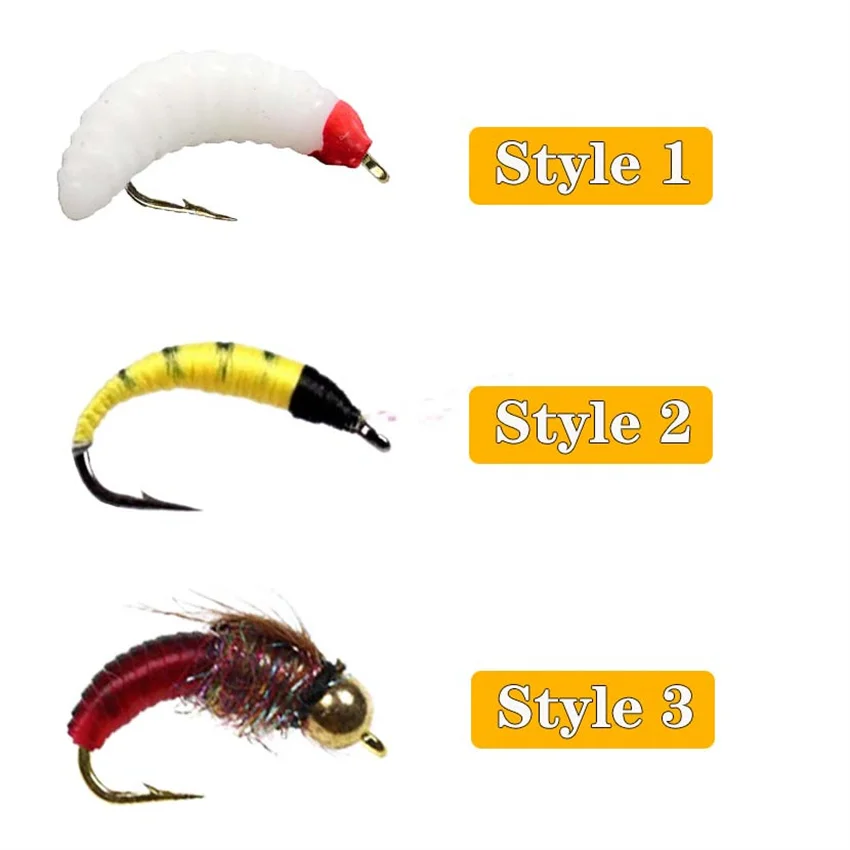 "4/5Pcs 10 Brass Bead Head Fast Sinking Nymph Scud Bug Worm Flies