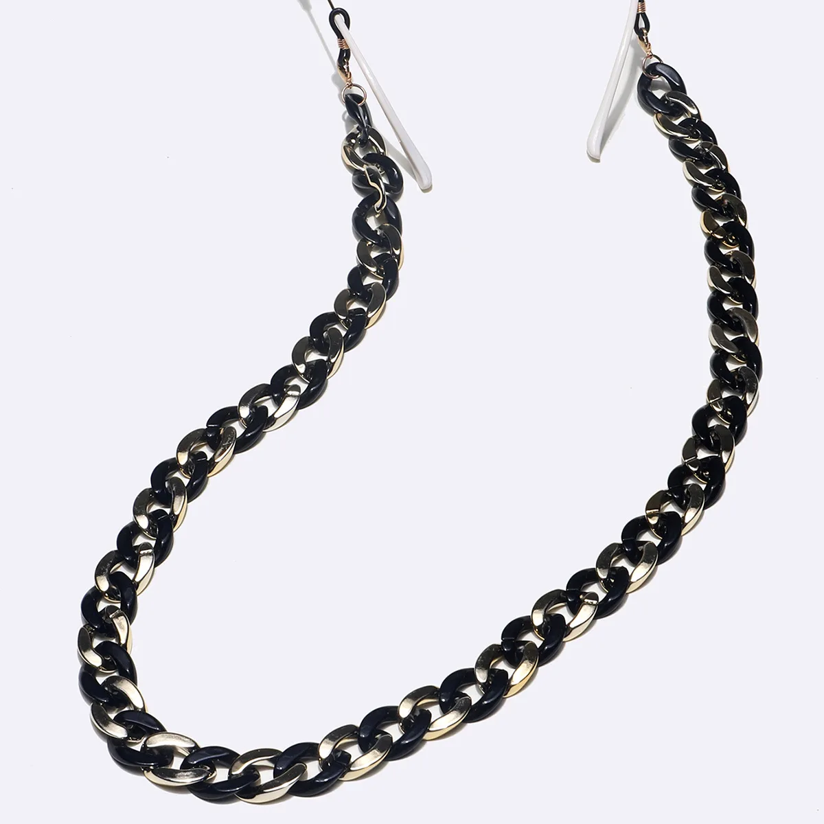 

2021 Chic Black Gold Color Mixed Color Acrylic Mask Chain Glasses Chain Rope Holder Accessary