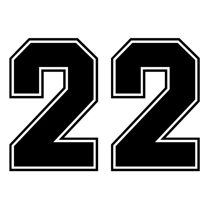 

Numbers 22 Funny Car Sticker Automobiles Motorcycles Exterior Accessories Vinyl Decal for Bmw Audi Ford Honda Lada Vw