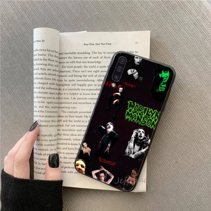 

FASHION tattoo marilyn manson Phone Case For Samsung galaxy S 7 8 9 10 20 edge A 6 10 20 30 50 51 70 note 10 plus Soft Funda
