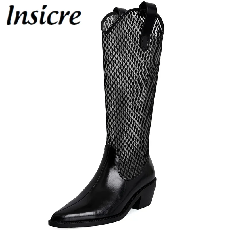 

Insicre пикантные женские сандалии до колена; Летние босоножки для женщин с острым носком новинка, Лидер продаж, с вырезами «Гладиатор» и абрик...