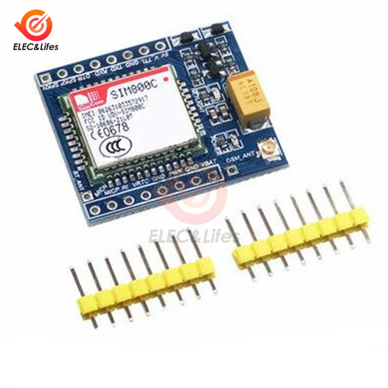 Мини SIM800C GPRS GSM модуль 5 В/3 3 в ttl макетная плата IPEX с Bluetooth TTS STM32 для Arduino SMT32 C51|Детали