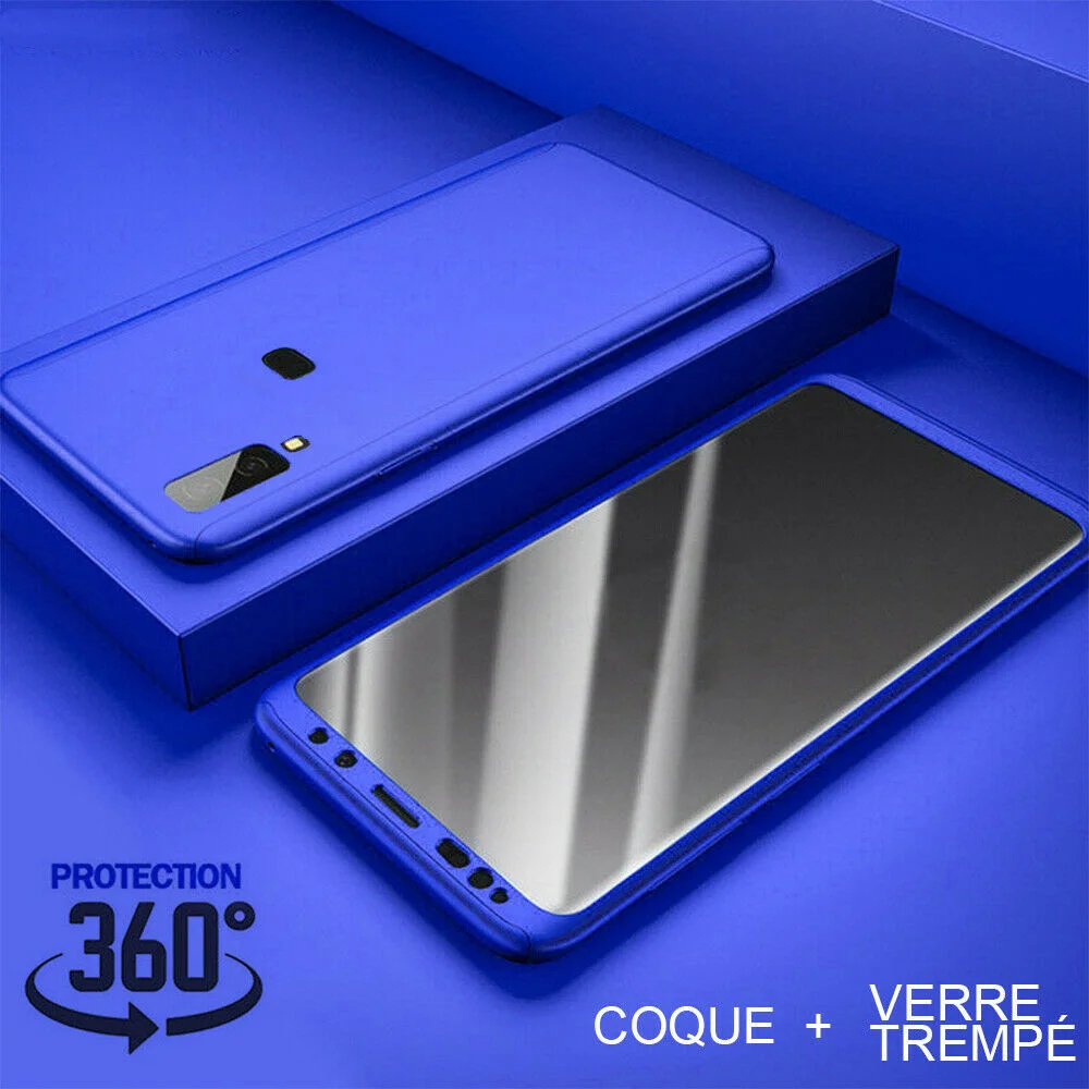 

Etui Coque Housse intégrale 360 Pour For Samsung A10/A20e/A40/A50 + Verre trempé